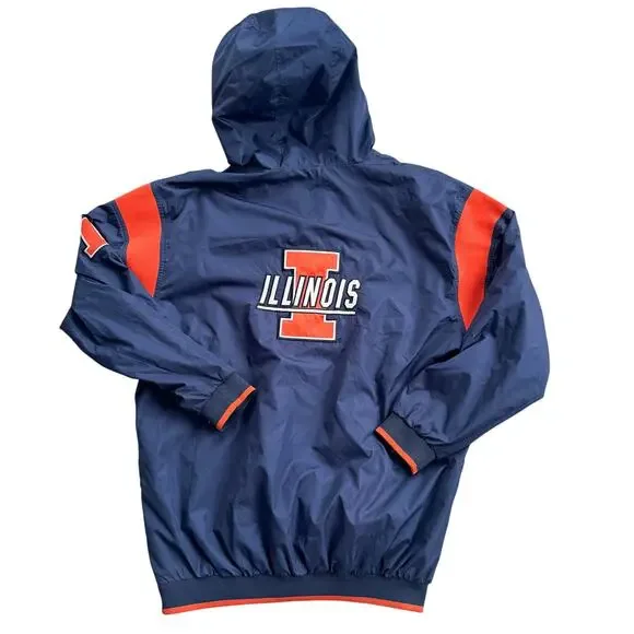 Vtg Russell Athletics University of Illinois Fighting Illini Hooded Windbreaker - Picture 3 of 12